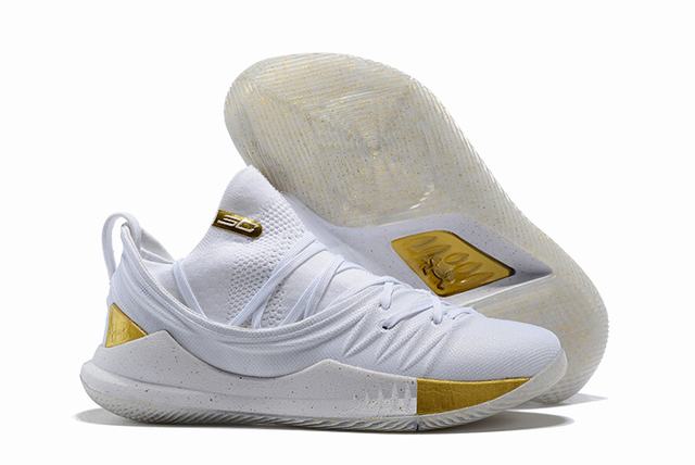 Curry 5 Shoes White Gold